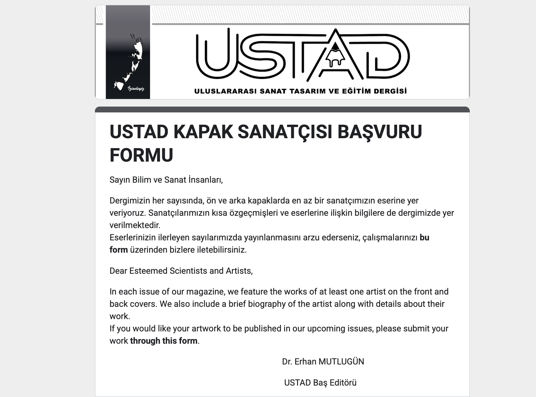 uSTAD form